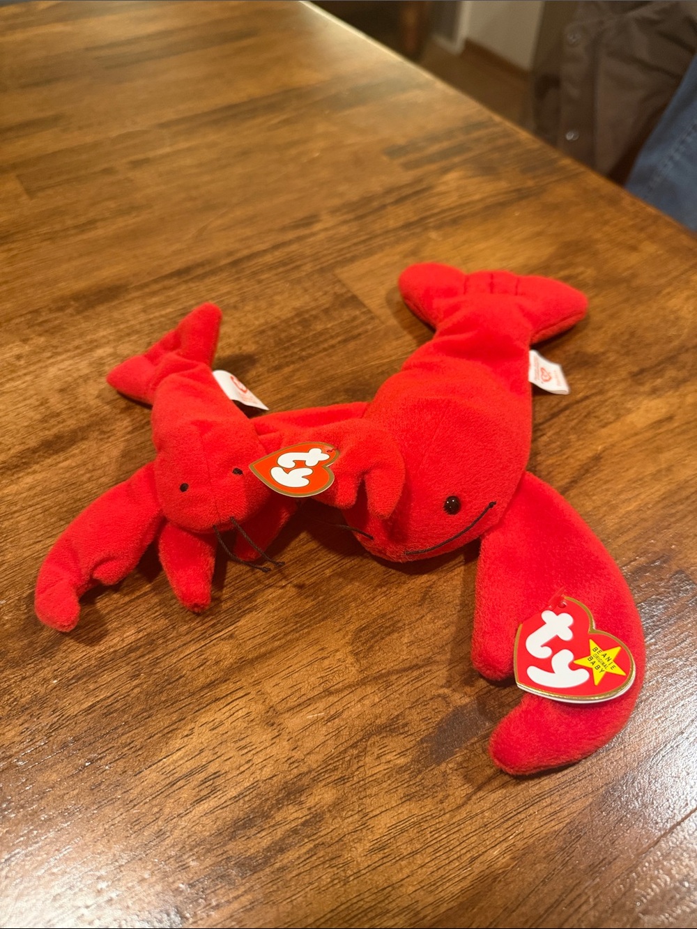 Ty Beanie Babies Red Lobster Plush Pair